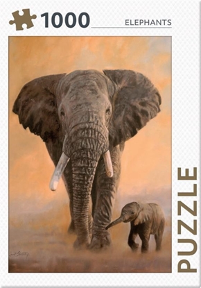 Afbeeldingen van Rebo legpuzzel 1000 stukjes - Elephants
