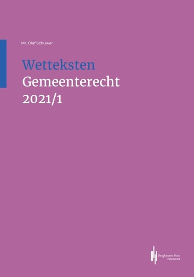 Afbeelding van Wetteksten Gemeenterecht 2021/I