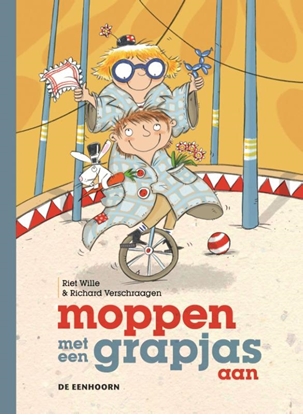 Afbeeldingen van moppen met een grapjas aan