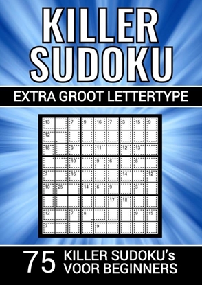 Afbeeldingen van Killer Sudoku - Extra Groot Lettertype - 75 Puzzels voor Beginners