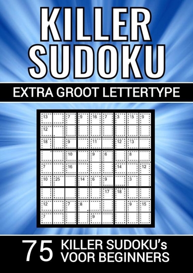 Afbeelding van Killer Sudoku - Extra Groot Lettertype - 75 Puzzels voor Beginners