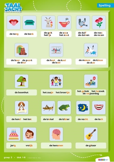 Afbeelding van Taaljacht Groep 5 spelling & grammatica categorieposter
