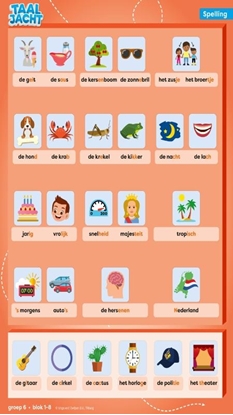 Afbeeldingen van Taaljacht Groep 6 spelling & grammatica categorieposter