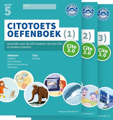 Afbeeldingen van Delen 1, 2 en 3 Citotoets Oefenboeken deel 1, 2 en 3 groep 5