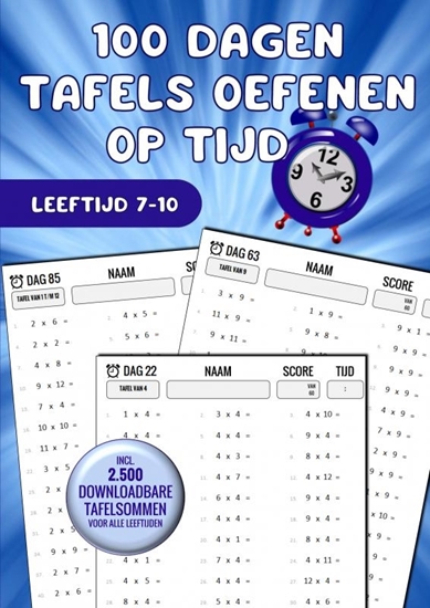 Afbeelding van Tafels Oefenen: 100 Dagen Tafels Oefenen op Tijd