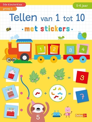 Afbeeldingen van Tellen van 1 tot 10 met stickers 5-6 jaar