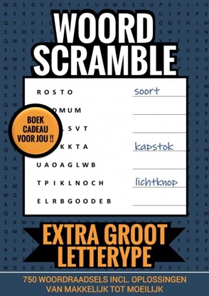 Afbeeldingen van Boekcadeau voor Jou! - Woord Scramble - Extra Groot Lettertype