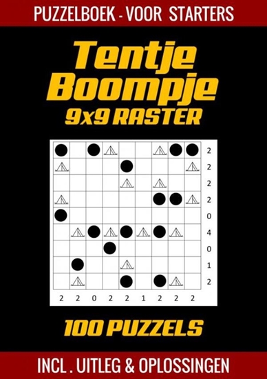 Afbeelding van Tentje Boompje - Puzzelboek voor Starters - 100 Puzzels incl. Uitleg en Oplossingen - 9x9 Raster