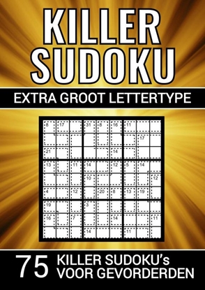 Afbeeldingen van Killer Sudoku - Extra Groot Lettertype - 75 Puzzels voor Gevorderden
