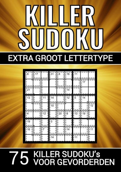 Afbeelding van Killer Sudoku - Extra Groot Lettertype - 75 Puzzels voor Gevorderden