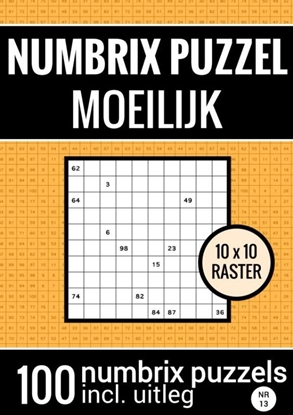 Afbeeldingen van Puzzelboek met 100 Numbrix Puzzels voor Ver Gevorderden - NR.13- Numbrix Puzzel Moeilijk
