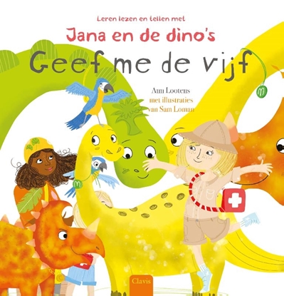Afbeeldingen van Leren lezen en tellen met Jana en de dino's Geef me de vijf