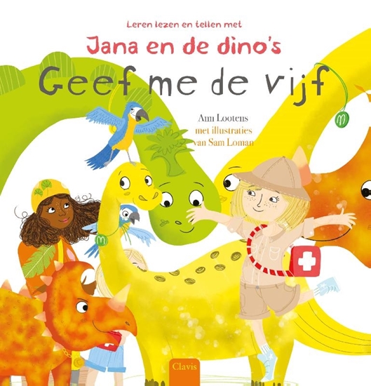 Afbeelding van Leren lezen en tellen met Jana en de dino's Geef me de vijf