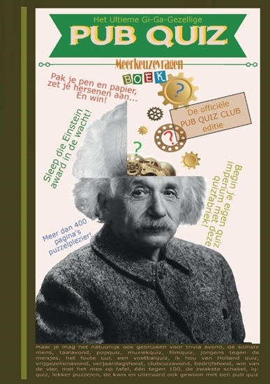 Afbeelding van Het Ultieme Gi-Ga-Gezellige Pubquiz meerkeuzevragen boek