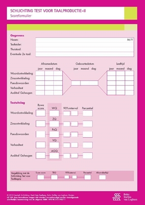 Afbeeldingen van Schlichting Test voor Taalproductie-II (Schlichting Taalproductie) - scoreformulieren