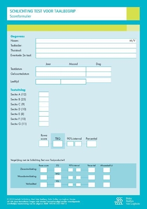 Afbeeldingen van Schlichting Test voor Taalbegrip - Scoreformulieren