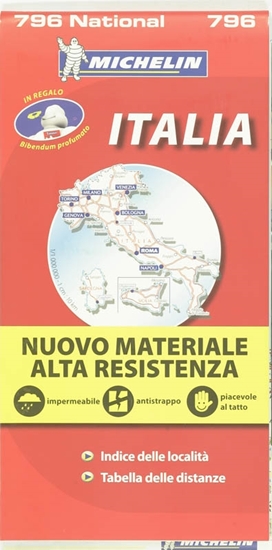 Afbeelding van Nationale kaarten Michelin Michelin Wegenkaart 796 Italië Scheurvast