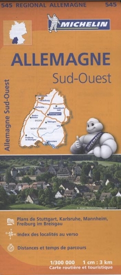 Afbeelding van Regionale kaarten Michelin Michelin Wegenkaart 545 Duitsland Zuidwest