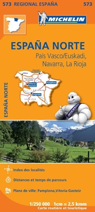 Afbeeldingen van Regionale kaarten Michelin Michelin Wegenkaart 573 Spanje Noord - Baskenland/Euskadi, Navarra