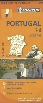 Afbeeldingen van Regionale kaarten Michelin Michelin Wegenkaart 593 Portugal Zuid - Algarve