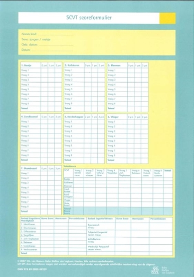 Afbeelding van Sociaal Cognitieve Vaardigheden Test (SCVT) - scoreformulieren