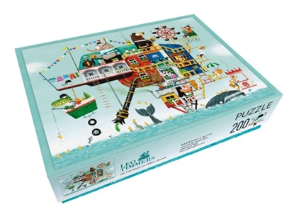Afbeeldingen van Puzzel - 200 stukjes - Prentenboekoek Het eiland van Olifant - Leo Timmers