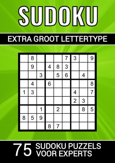 Afbeelding van Sudoku Extra Groot Lettertype - 75 Sudoku Puzzels voor Experts