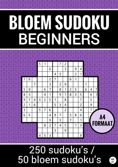 Afbeelding van Makkelijke Sudoku: BLOEM SUDOKU - nr. 27 - Puzzelboek met 50 Bloem Sudoku Puzzels voor Beginners