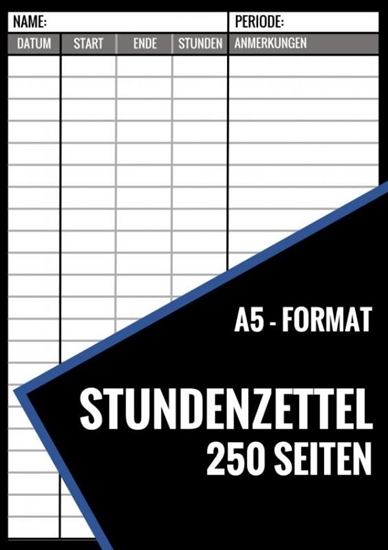 Afbeelding van Stundenzettel - 250 Seiten - Format A5
