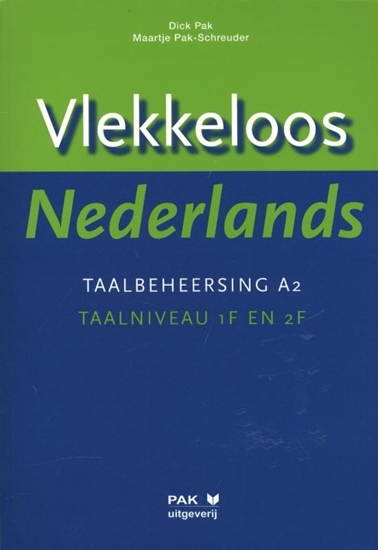 Afbeelding van Vlekkeloos Nederlands Taalbeheersing A2 taalniveau 1F en 2F