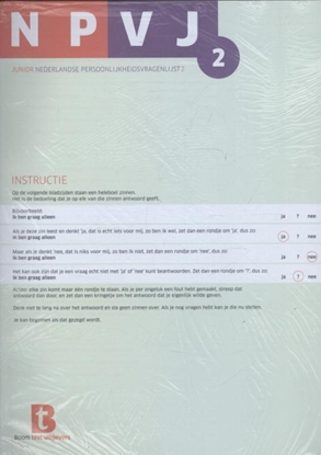 Afbeeldingen van NPV-J-2: Zelfscorende formulieren (25ex.)