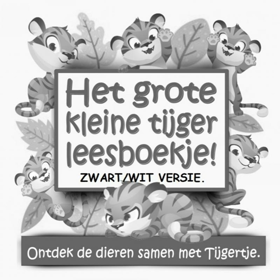 Afbeelding van Het grote kleine tijger leesboekje! ZWART/WIT versie.