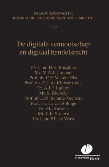 Afbeelding van Preadviezen Koninklijke Vereeniging Handelsrecht De digitale vennootschap en digitaal handelsrecht
