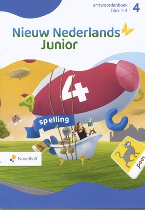 Afbeeldingen van Nieuw Nederlands Junior Spelling groep 4 blok 1-4 antwoordenboek