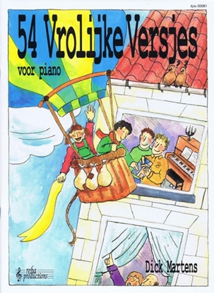 Afbeeldingen van 54 vrolijke versjes voor piano