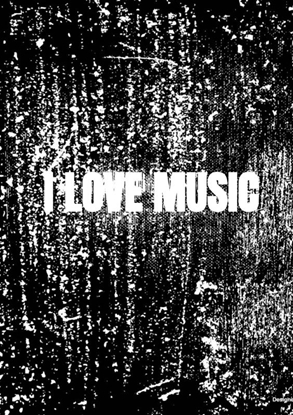 Afbeeldingen van Notenschrift- Notenbalken- I love music (A5) Allets comfort