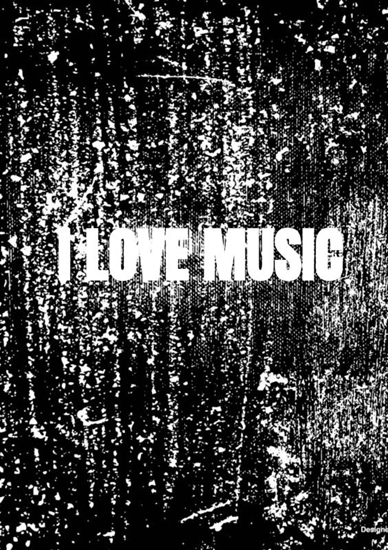 Afbeelding van Notenschrift- Notenbalken- I love music (A5) Allets comfort