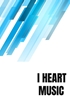 Afbeelding van Notenschrift- Notenbalken- I Heart music (A5) Allets comfort