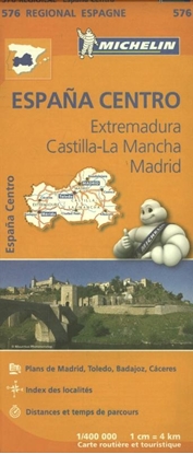 Afbeeldingen van Regionale kaarten Michelin Michelin Wegenkaart 576 Spanje Midden - Extremadura, Castilla-La Mancha