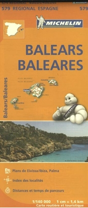 Afbeeldingen van Regionale kaarten Michelin Michelin Wegenkaart 579 Balears / Balearen