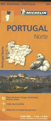Afbeeldingen van Regionale kaarten Michelin Michelin Wegenkaart 591 Portugal Noord