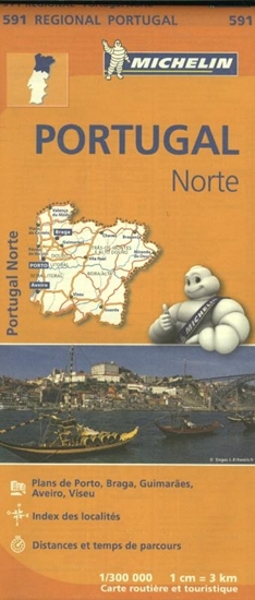 Afbeelding van Regionale kaarten Michelin Michelin Wegenkaart 591 Portugal Noord