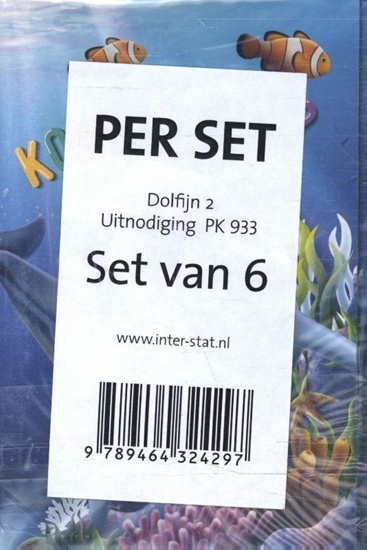 Afbeelding van Uitnodigingen Dolfijn 2- PK 933 set van 6