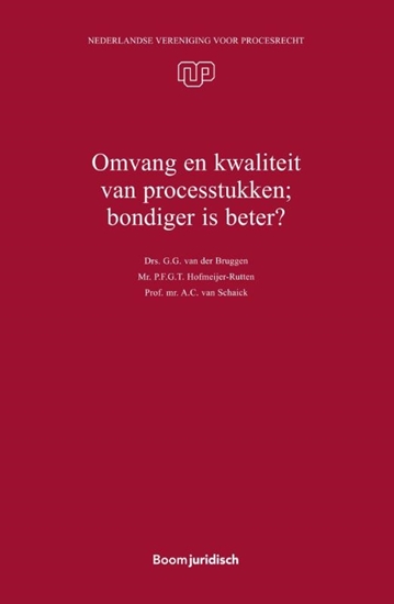 Afbeelding van NVvP-reeks Omvang en kwaliteit van processtukken; bondiger is beter?
