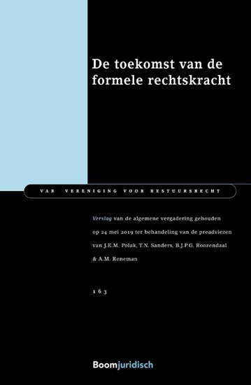 Afbeelding van VAR-reeks De toekomst van de formele rechtskracht