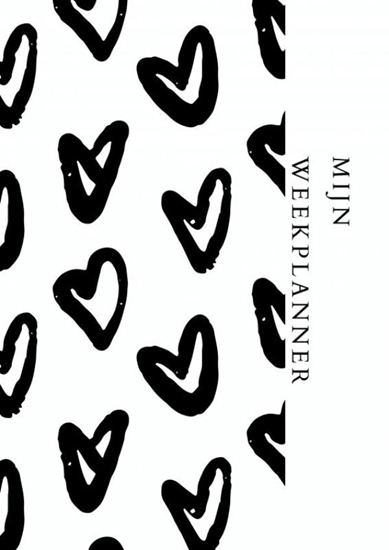 Afbeelding van To Do weekplanner hart zwart/wit A4 ongedateerd.