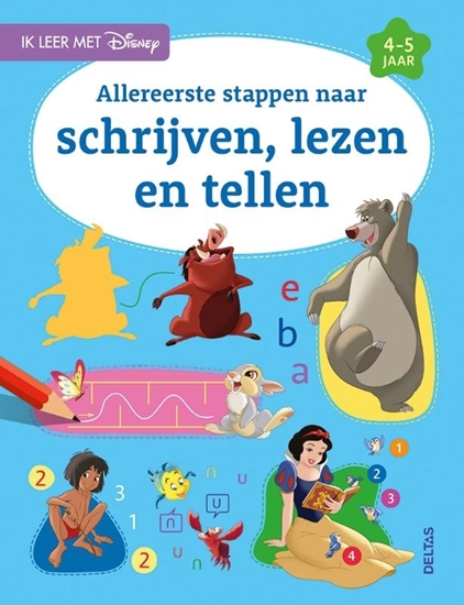 Afbeelding van Disney Allereerste stappen naar schrijven, lezen en tellen 4-5 jaar