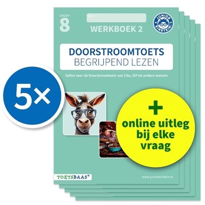 Afbeeldingen van Doorstroomtoets begrijpend lezen (set van 5) groep 8 Werkboek 2