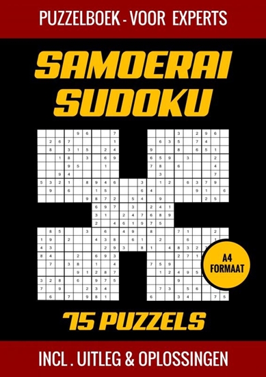 Afbeelding van Samoerai Sudoku - Puzzelboek voor Experts - 75 Puzzels