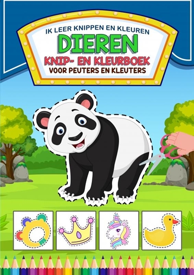 Afbeelding van Ik Leer Knippen en Kleuren - Dieren Knip- en Kleurboek - Voor Peuters en Kleuters